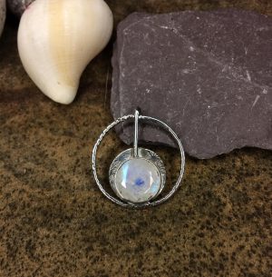 Rainbow Moonstone Charm